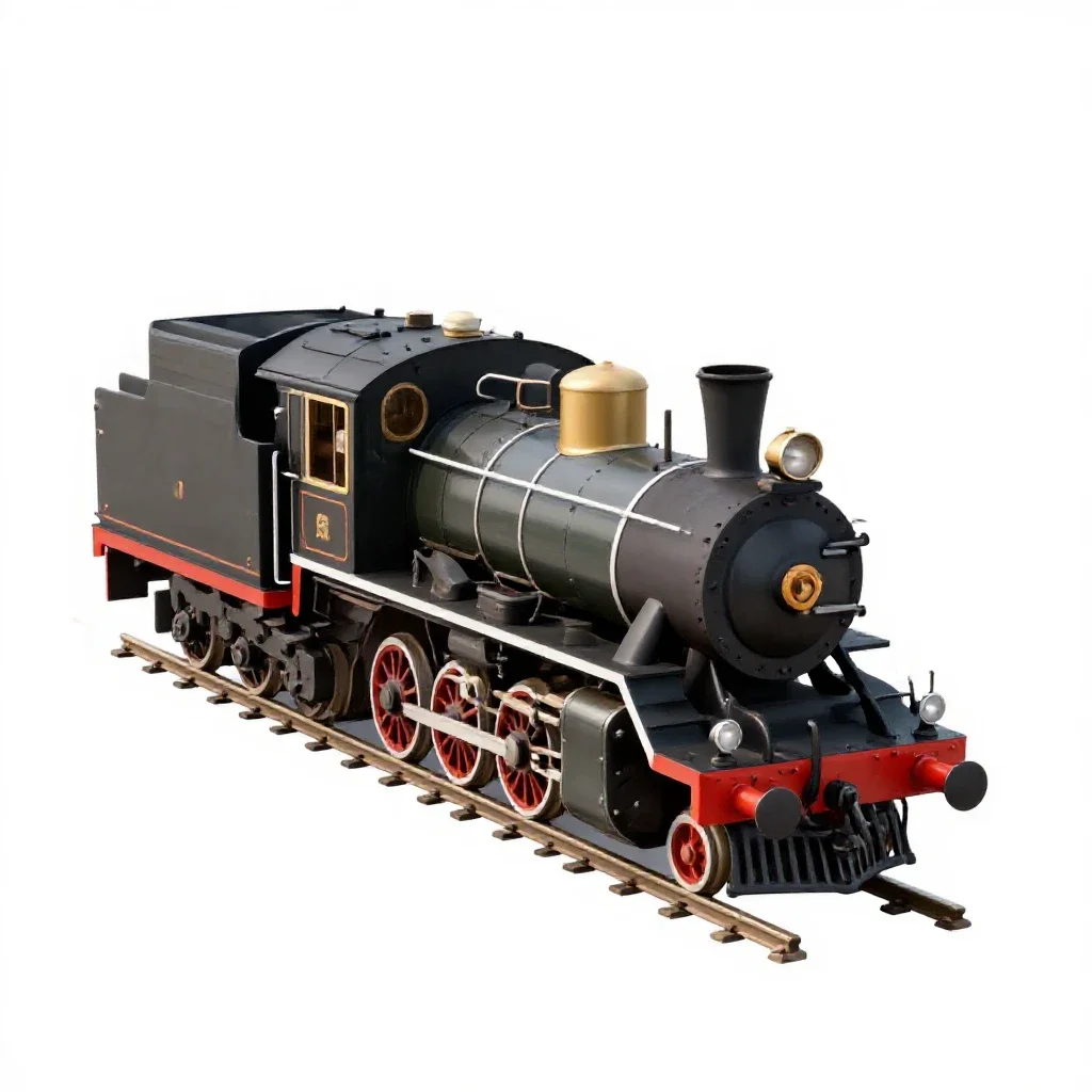 Steam locomotive isolated on a white background