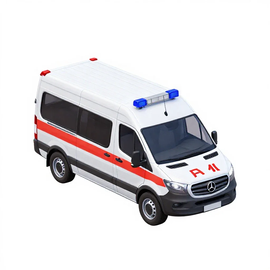 Ambulance isolated on a white background