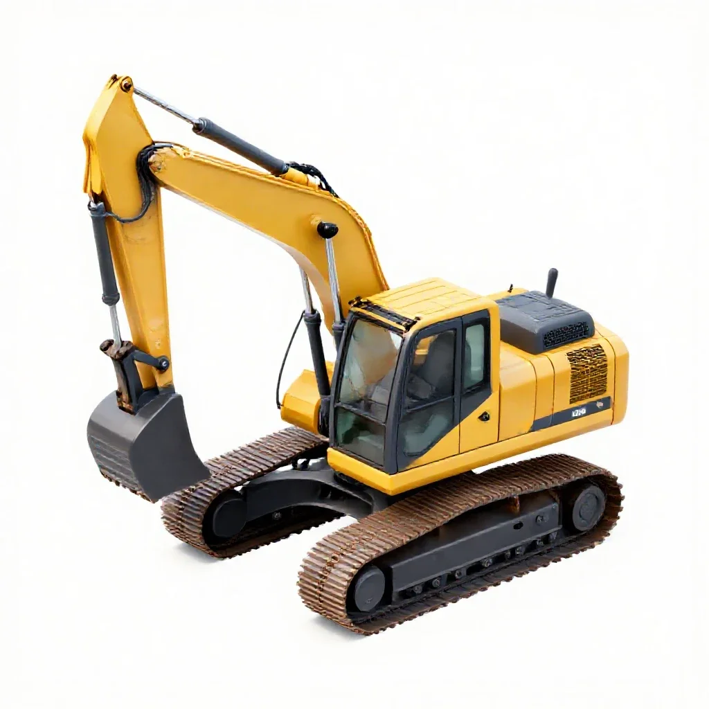 Excavator isolated on a white background