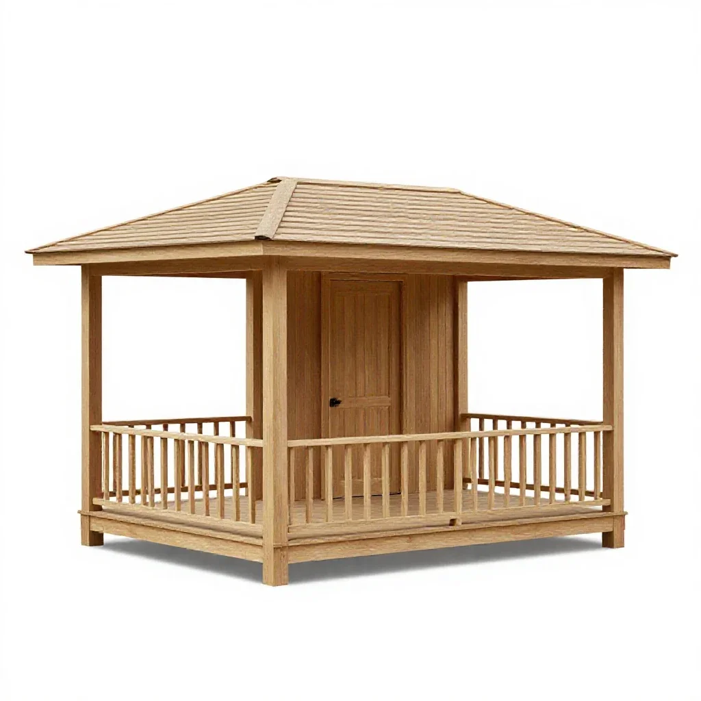 Back porch isolated on a white background