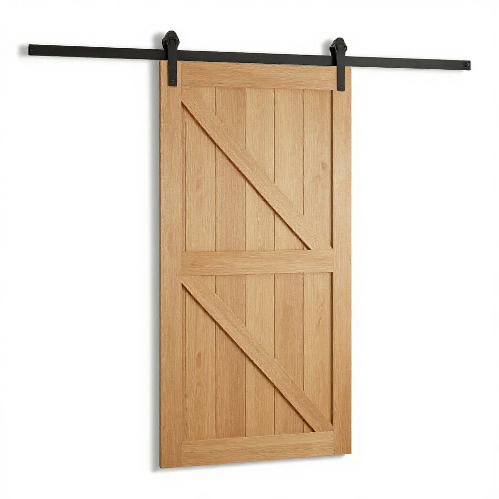 Barn door isolated on a white background
