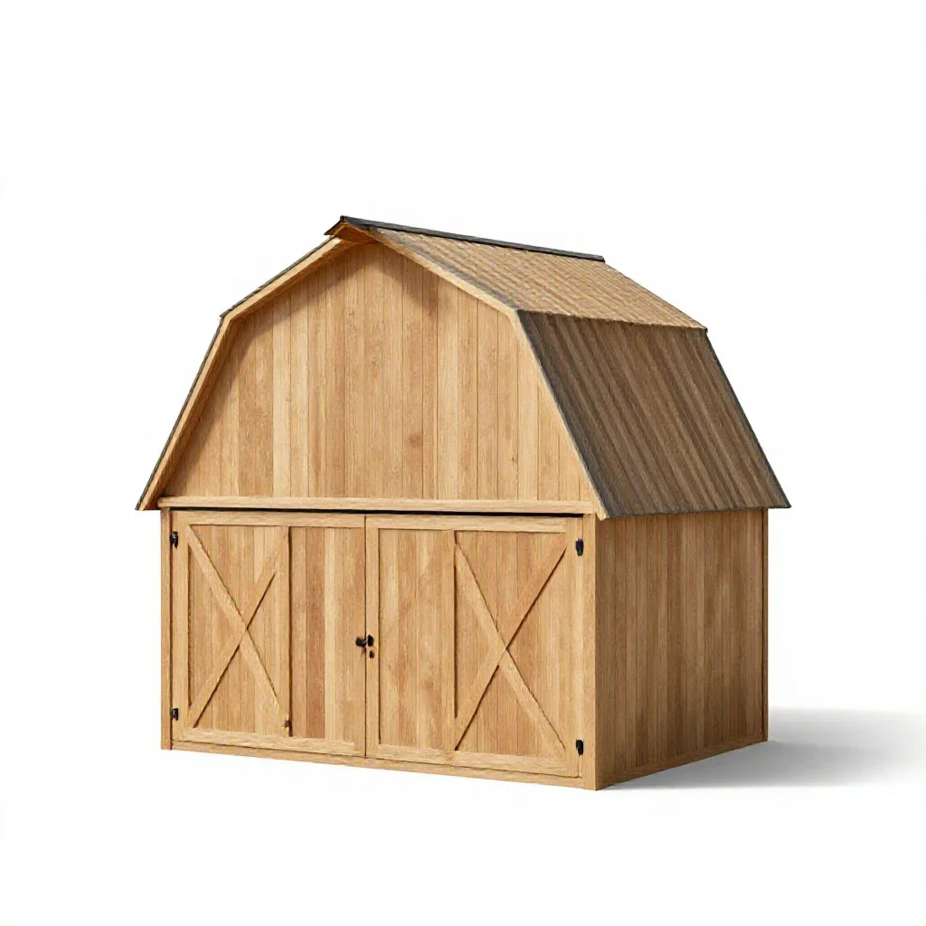 Barn isolated on a white background