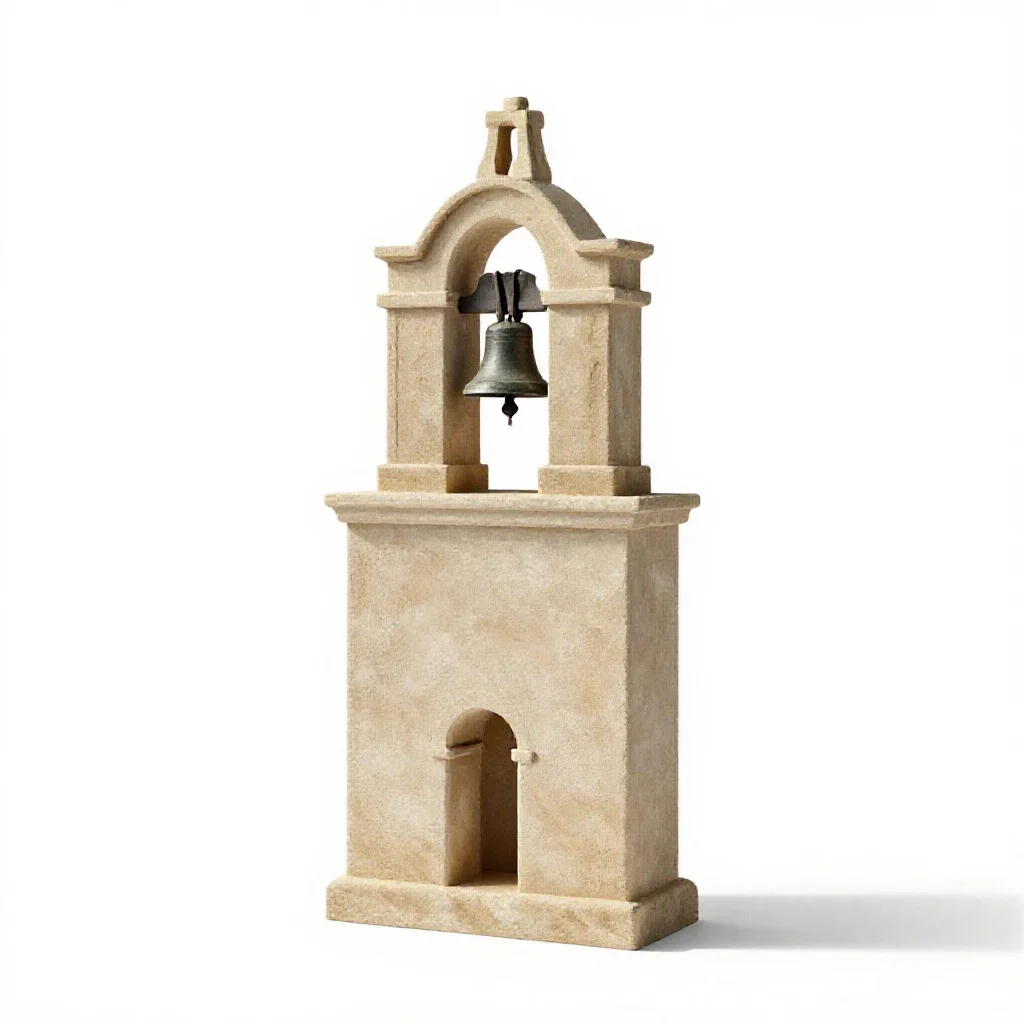 Bell tower isolated on a white background