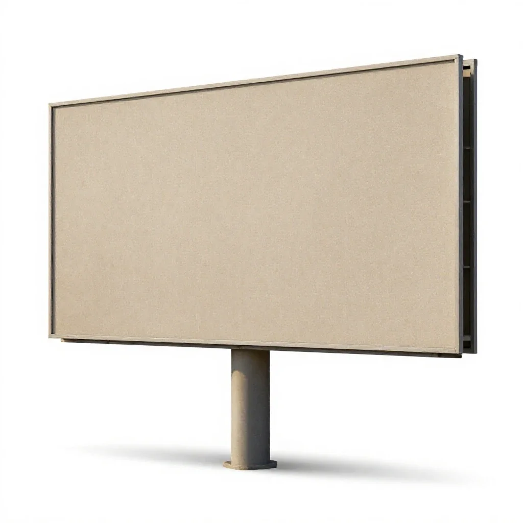 Billboard isolated on a white background