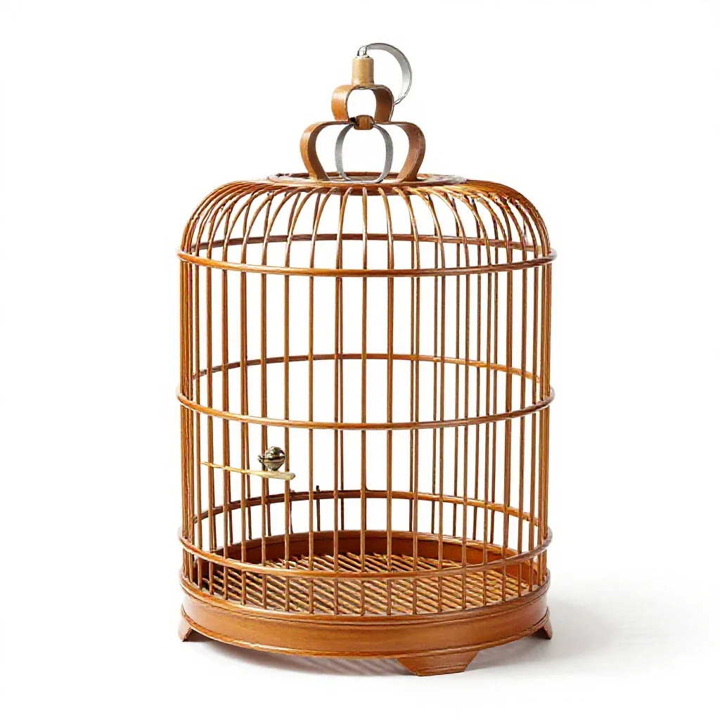 Birdcage isolated on a white background