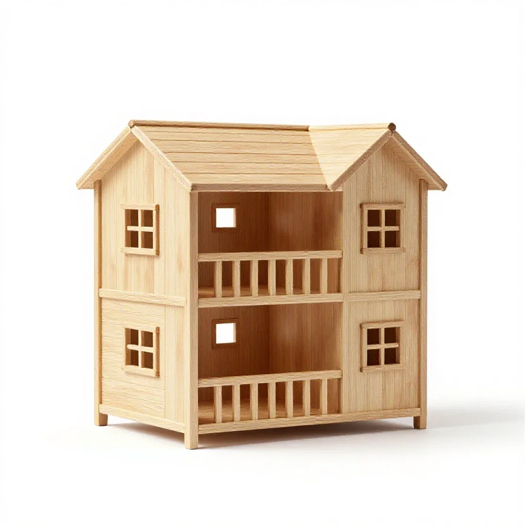 Boarding house isolated on a white background