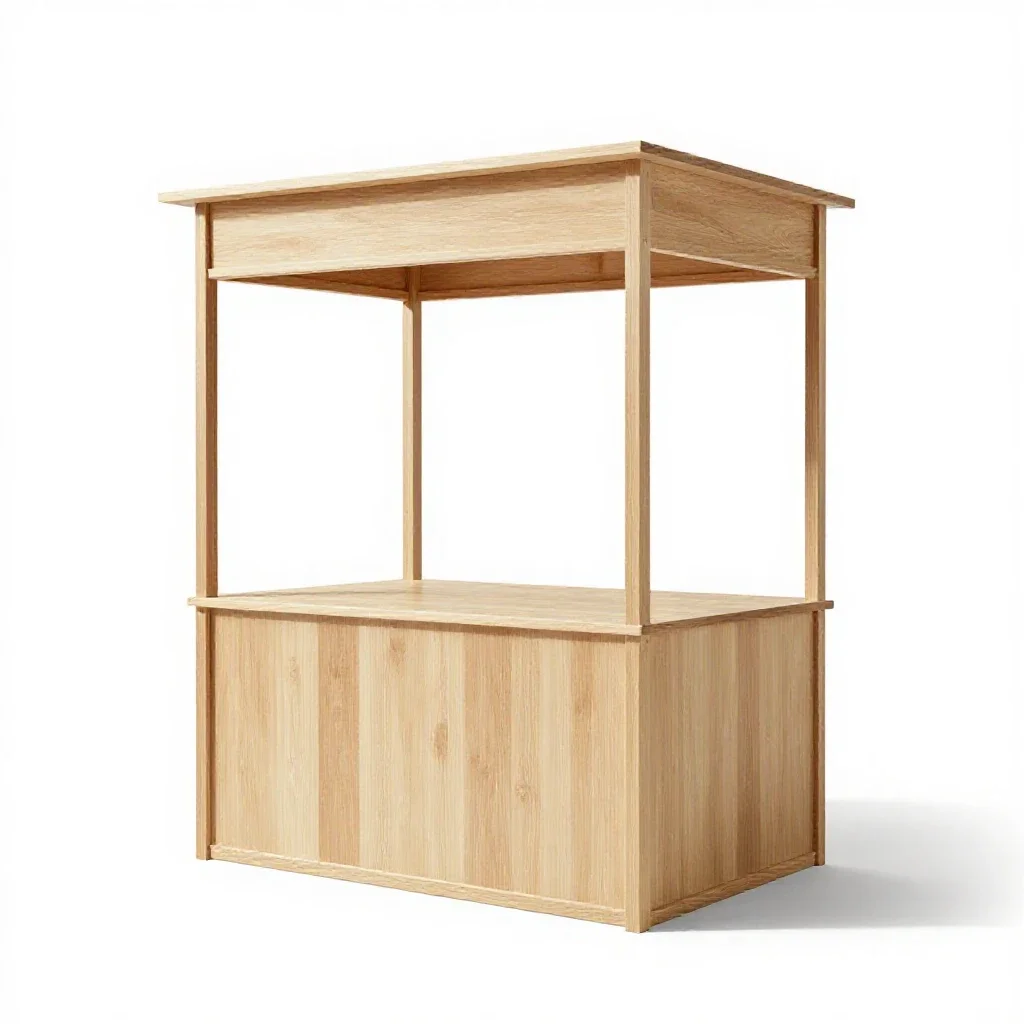 Booth isolated on a white background