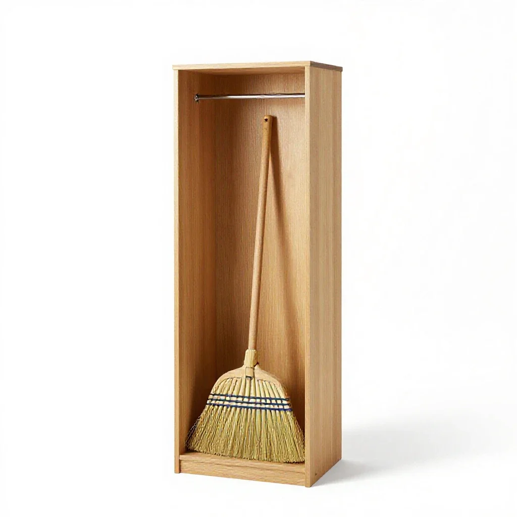 Broom closet isolated on a white background