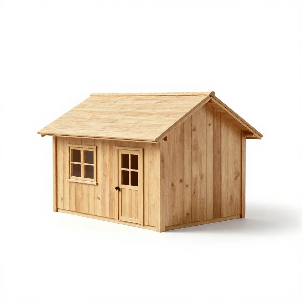 Bungalow isolated on a white background