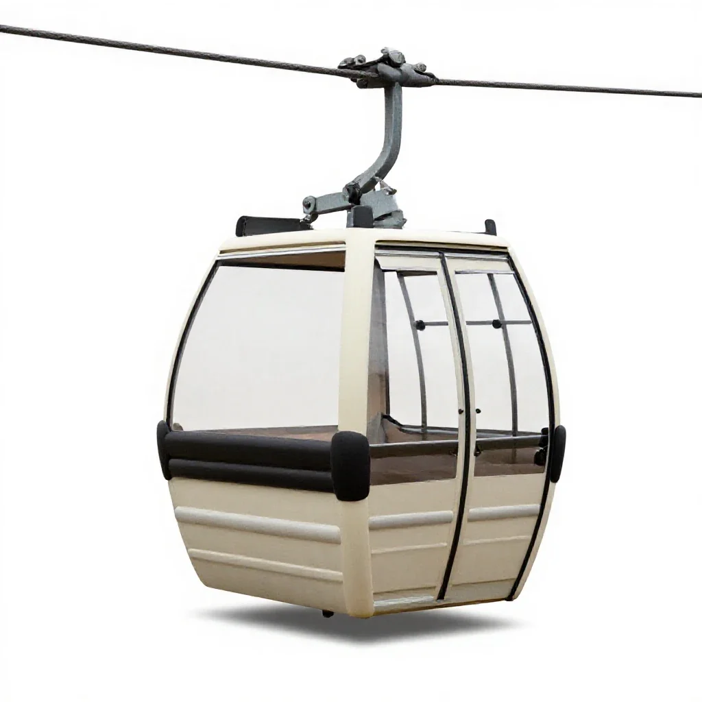 Cable car isolated on a white background