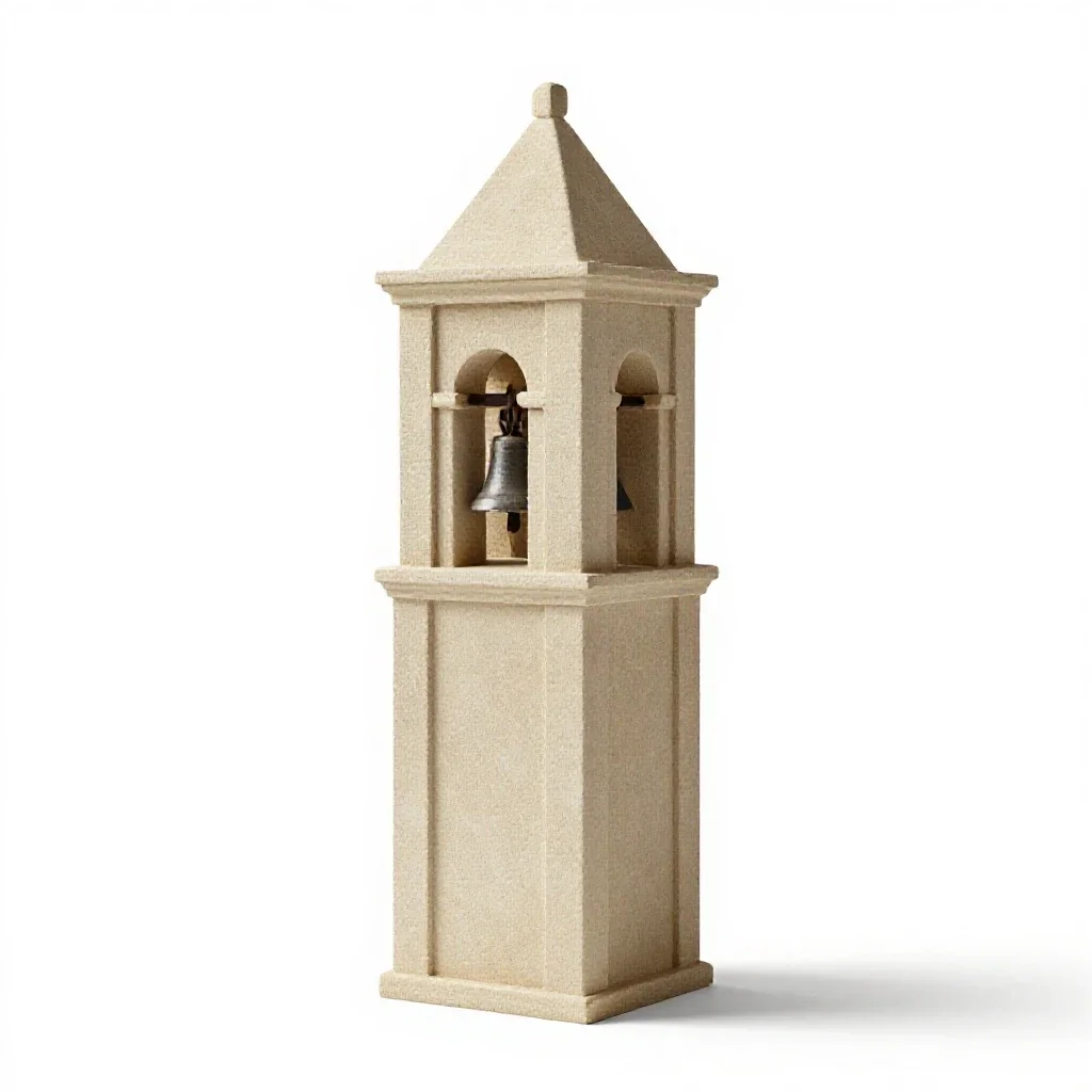 Campanile isolated on a white background