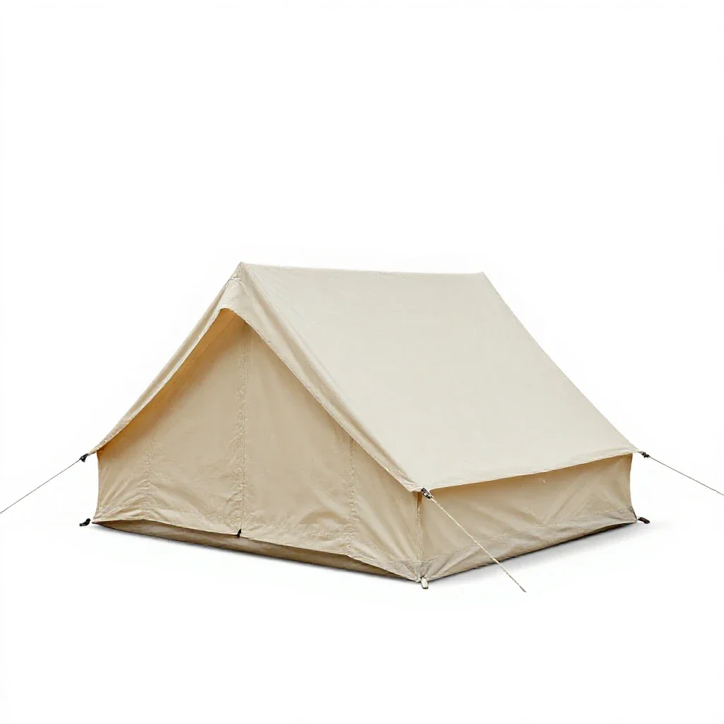 Canvas tent isolated on a white background