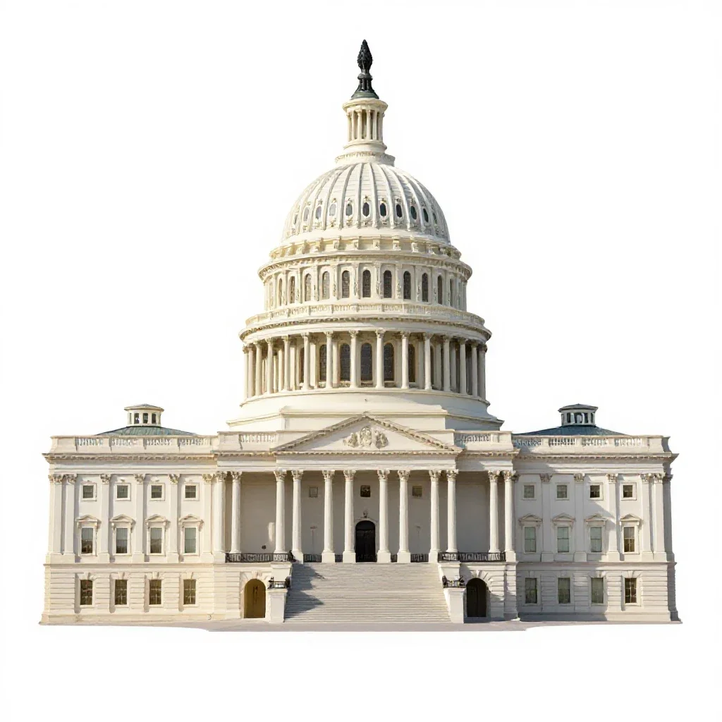 Capitol isolated on a white background