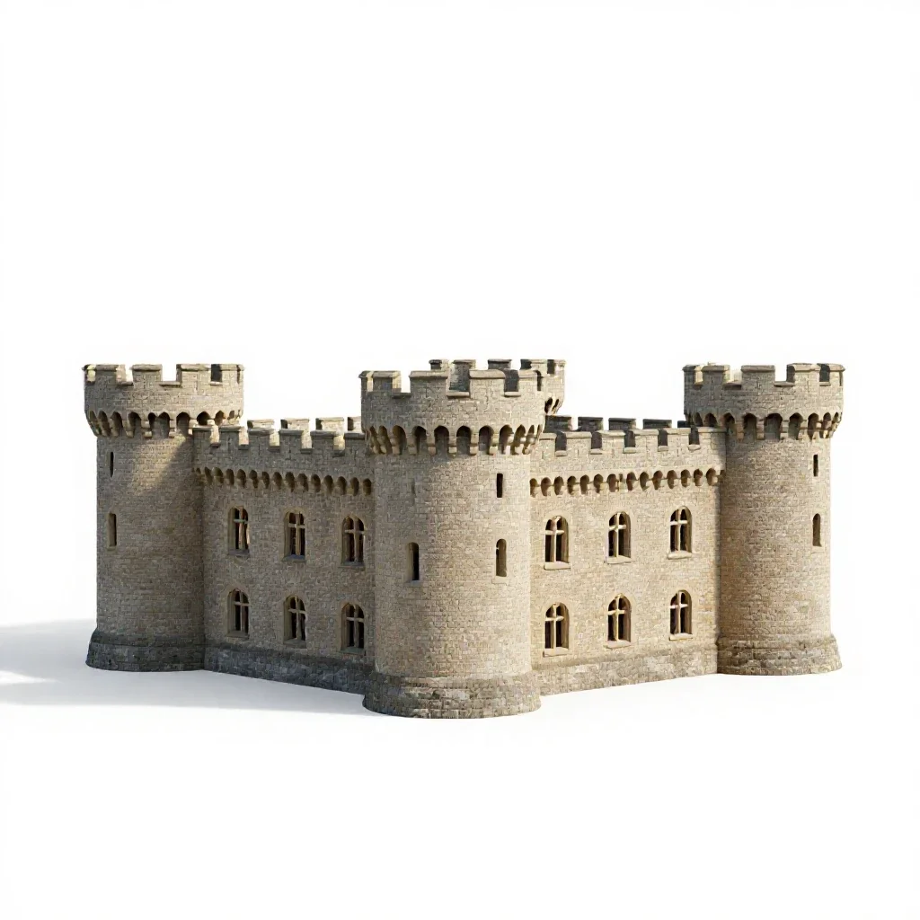 Castle isolated on a white background