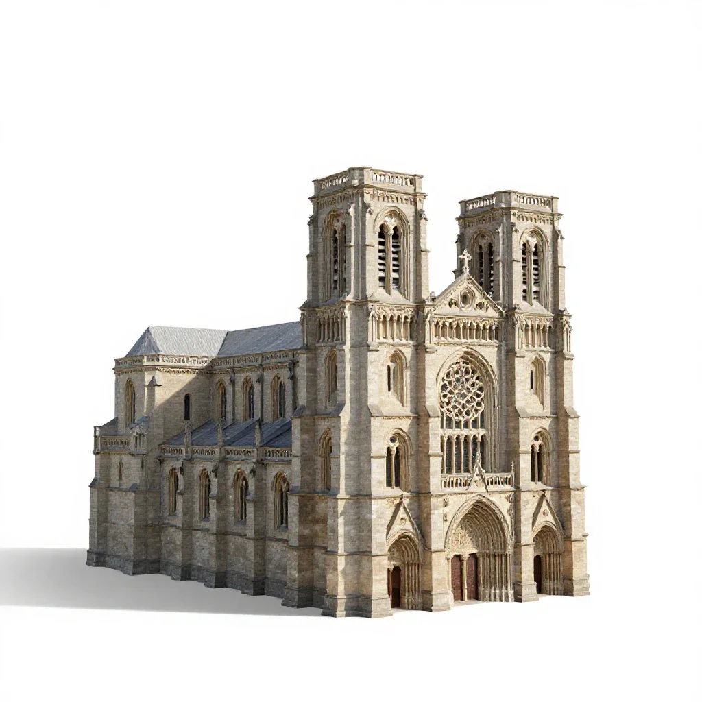 Cathedral isolated on a white background