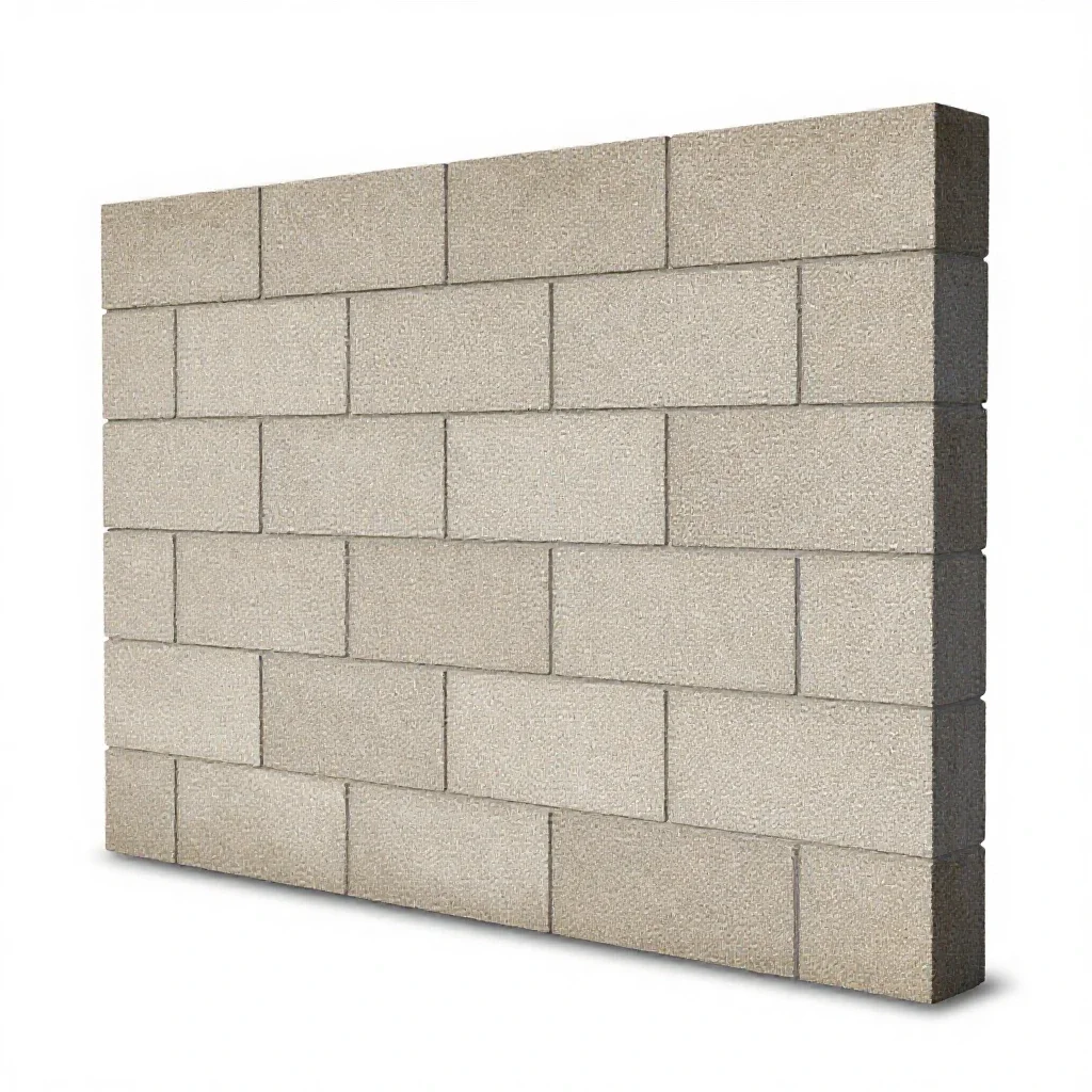 Cavity wall isolated on a white background