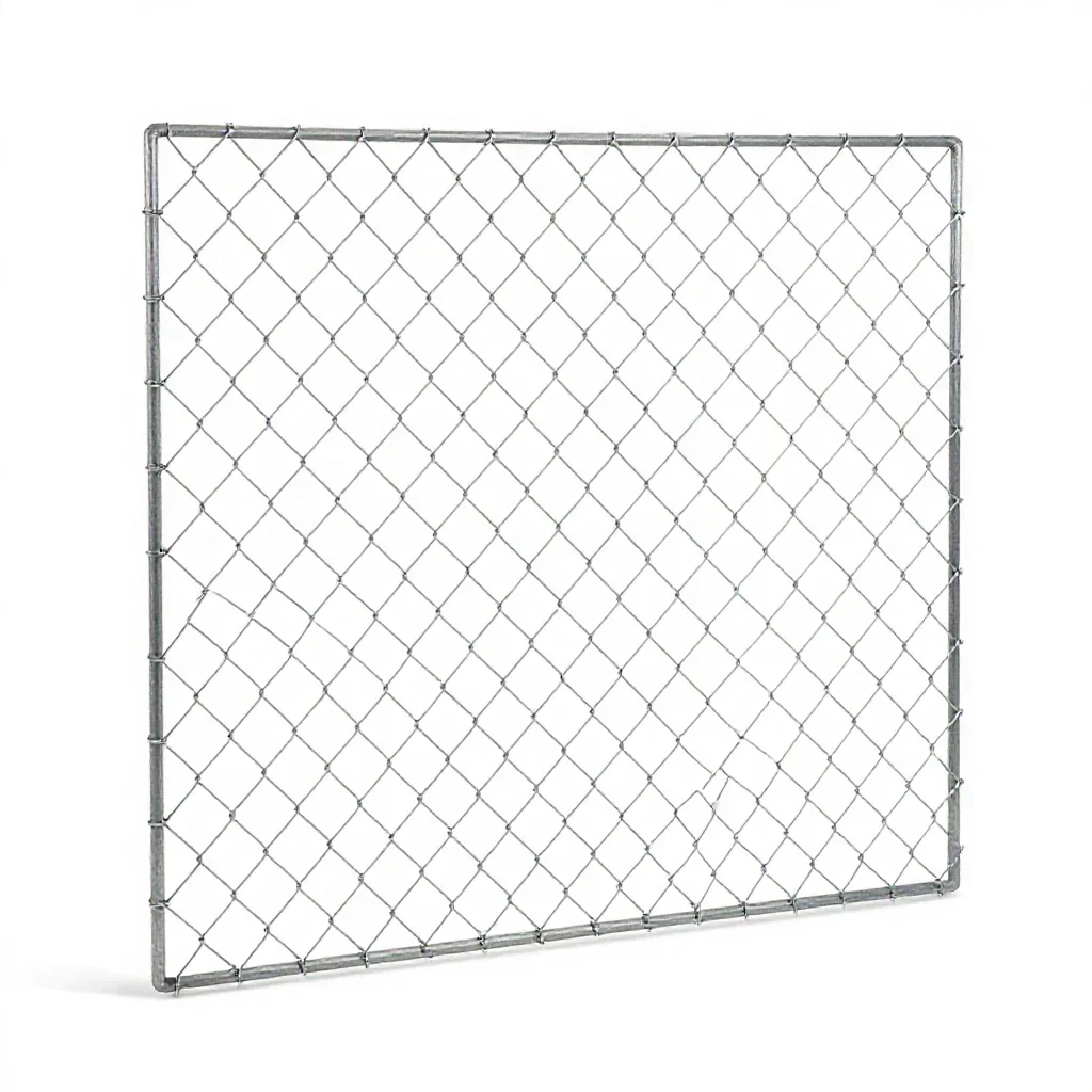 Chainlink fence isolated on a white background