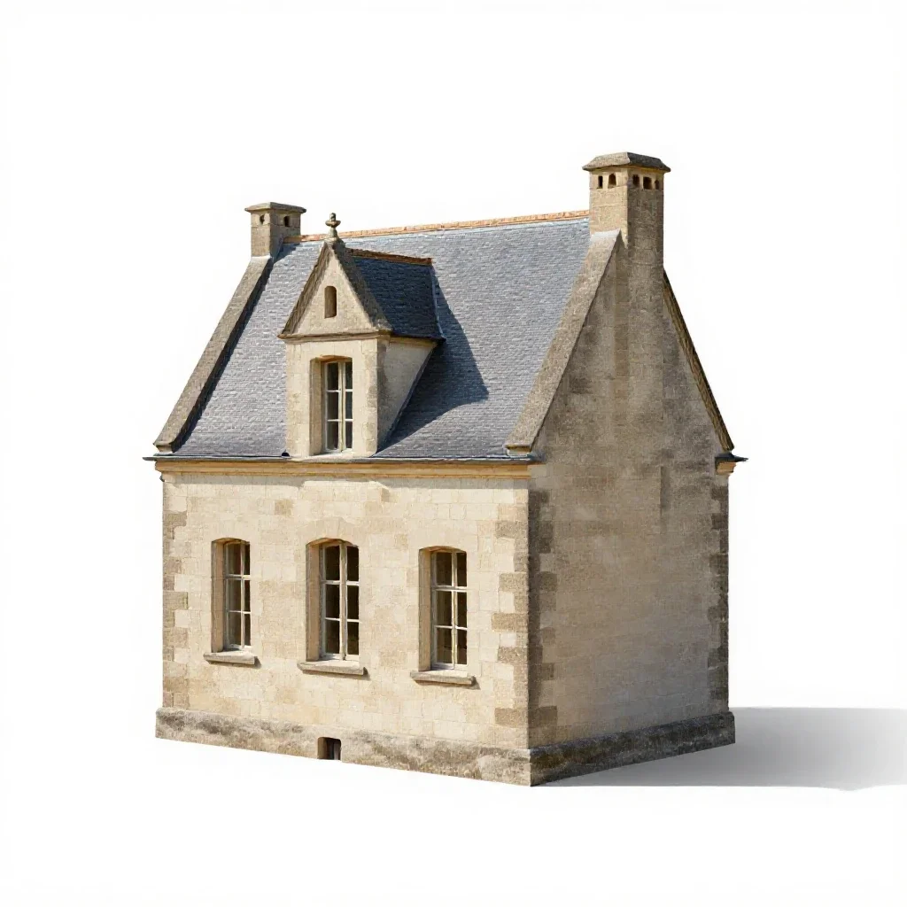 Chateau isolated on a white background