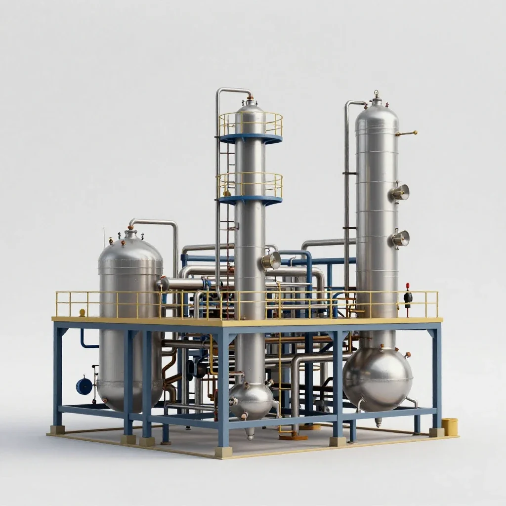 Chemical plant isolated on a white background