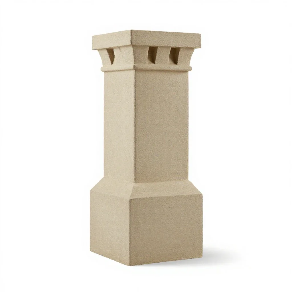 Chimney breast isolated on a white background