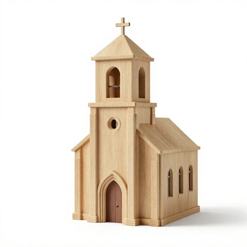 Church isolated on a white background