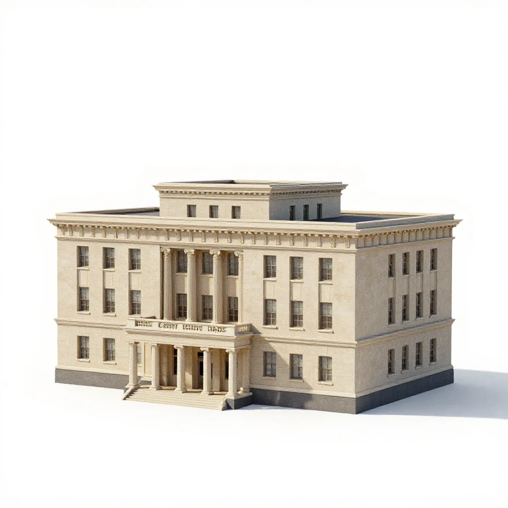 City hall isolated on a white background