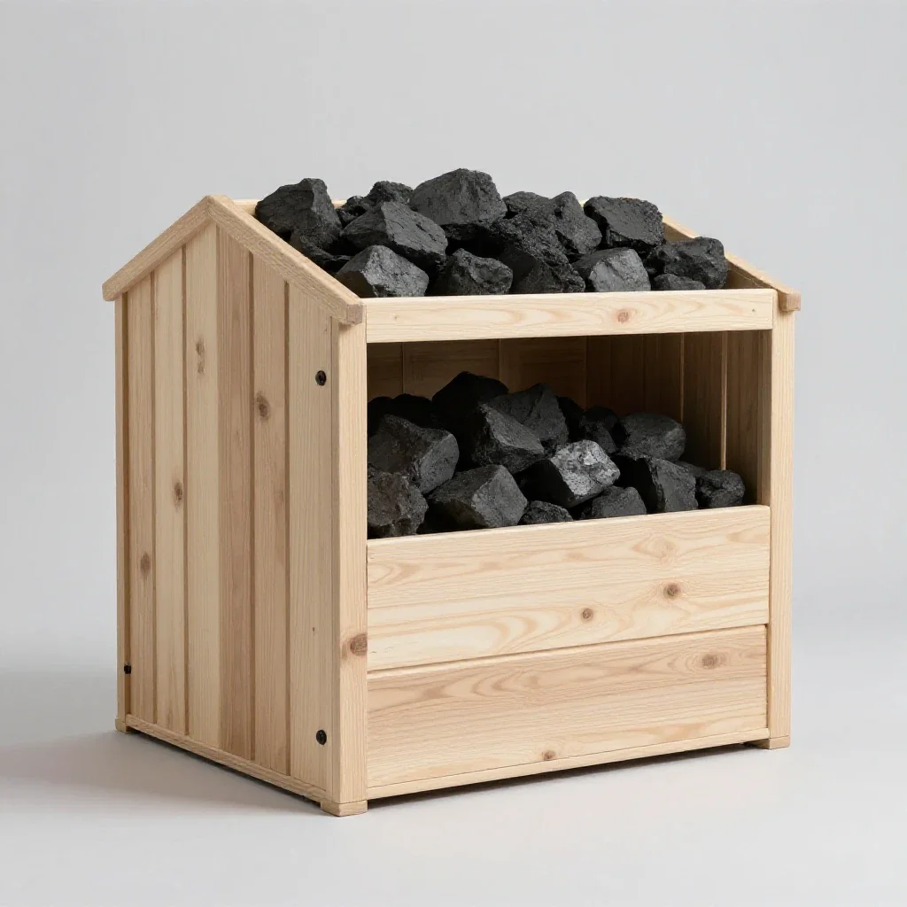 Coal house isolated on a white background