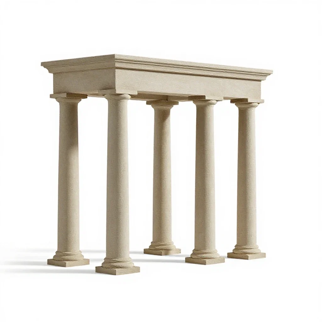 Colonnade isolated on a white background