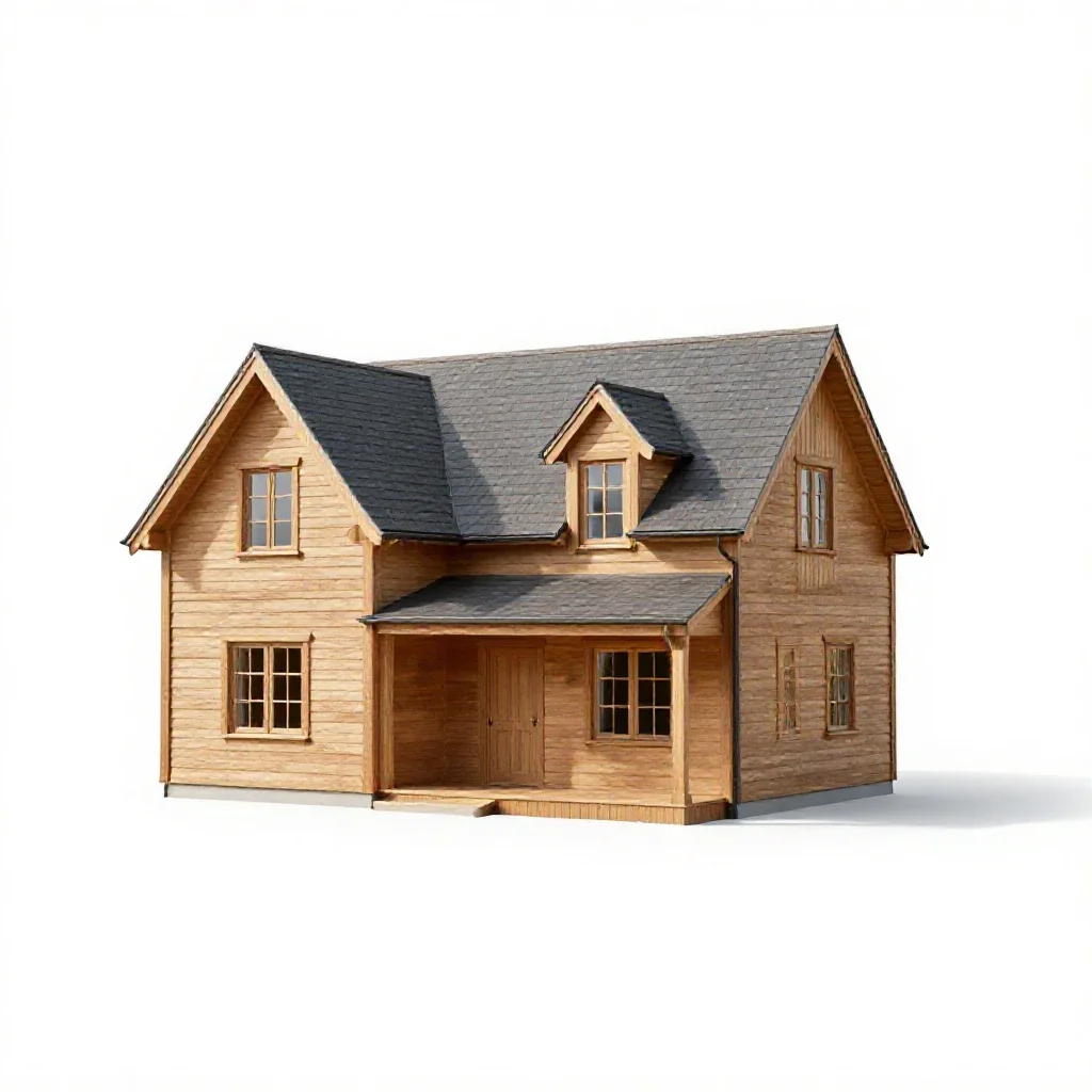 Country house isolated on a white background