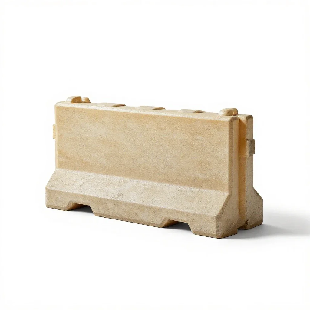 Crash barrier isolated on a white background