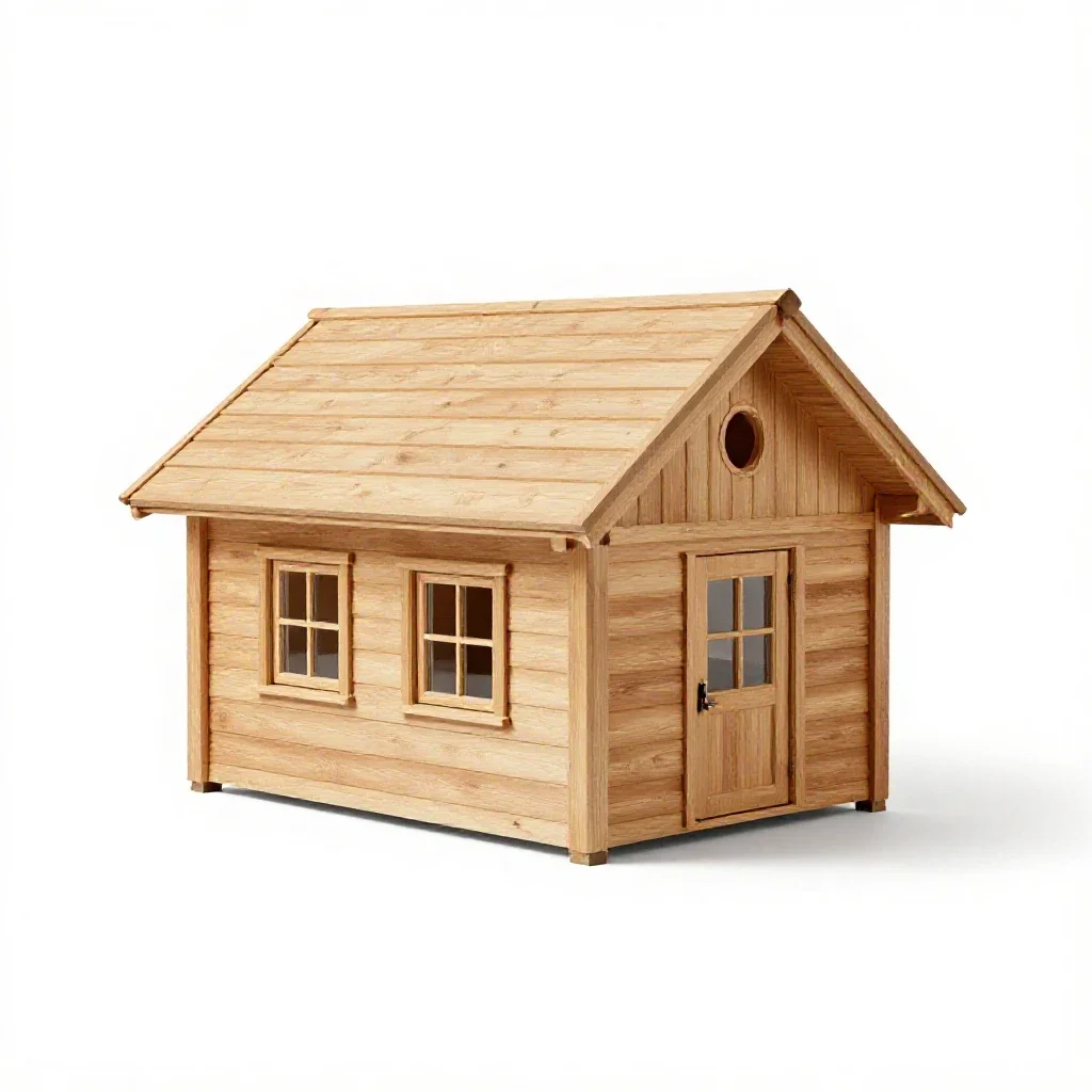 Dacha isolated on a white background