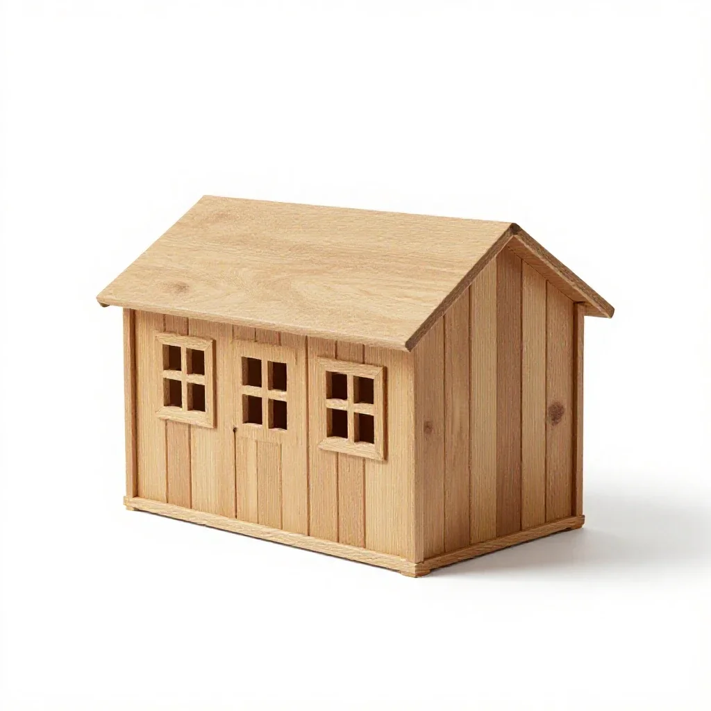 Detention home isolated on a white background
