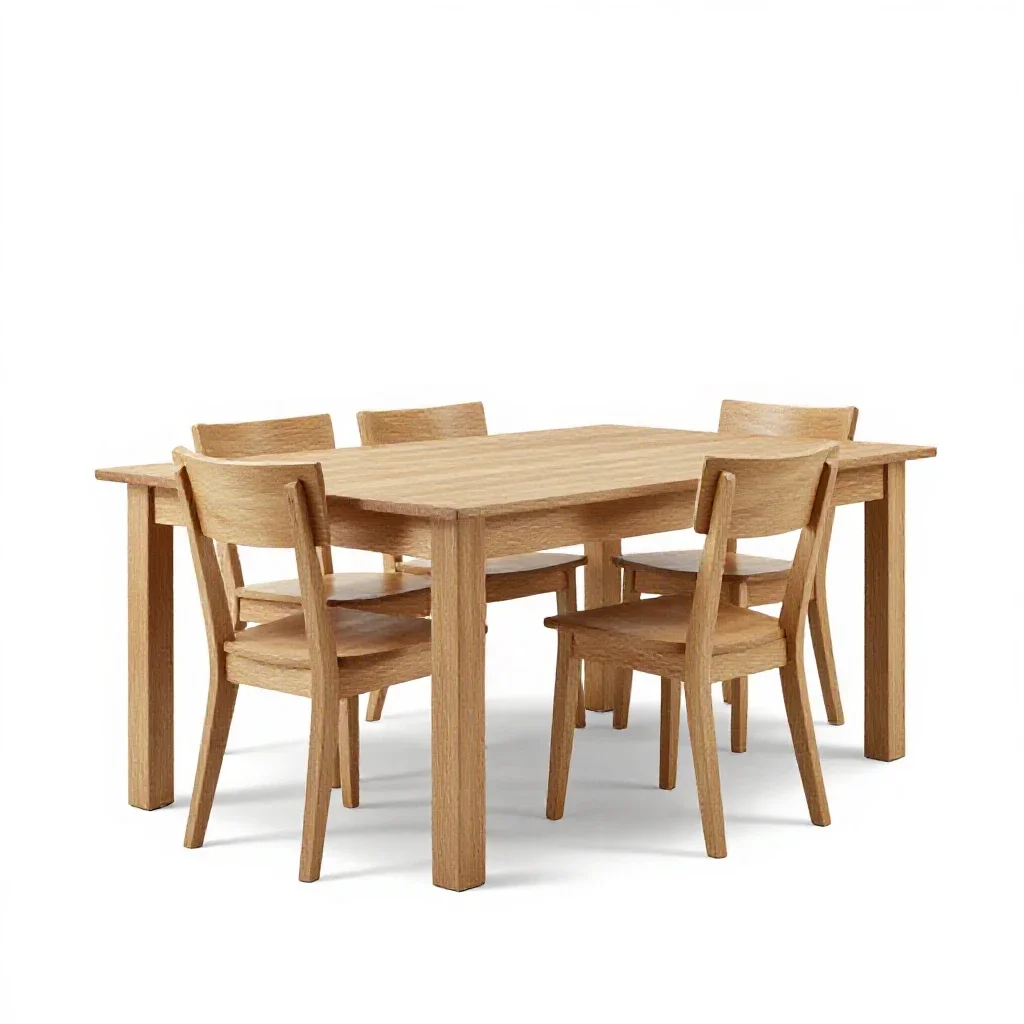 Dining room isolated on a white background
