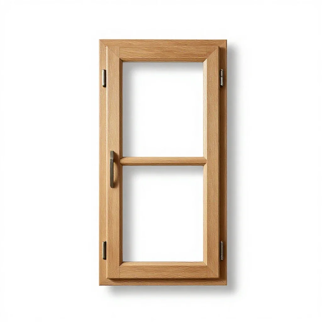 Double-hung window isolated on a white background