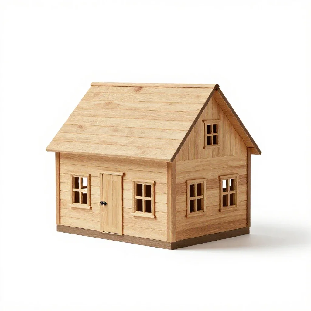 Farmhouse isolated on a white background