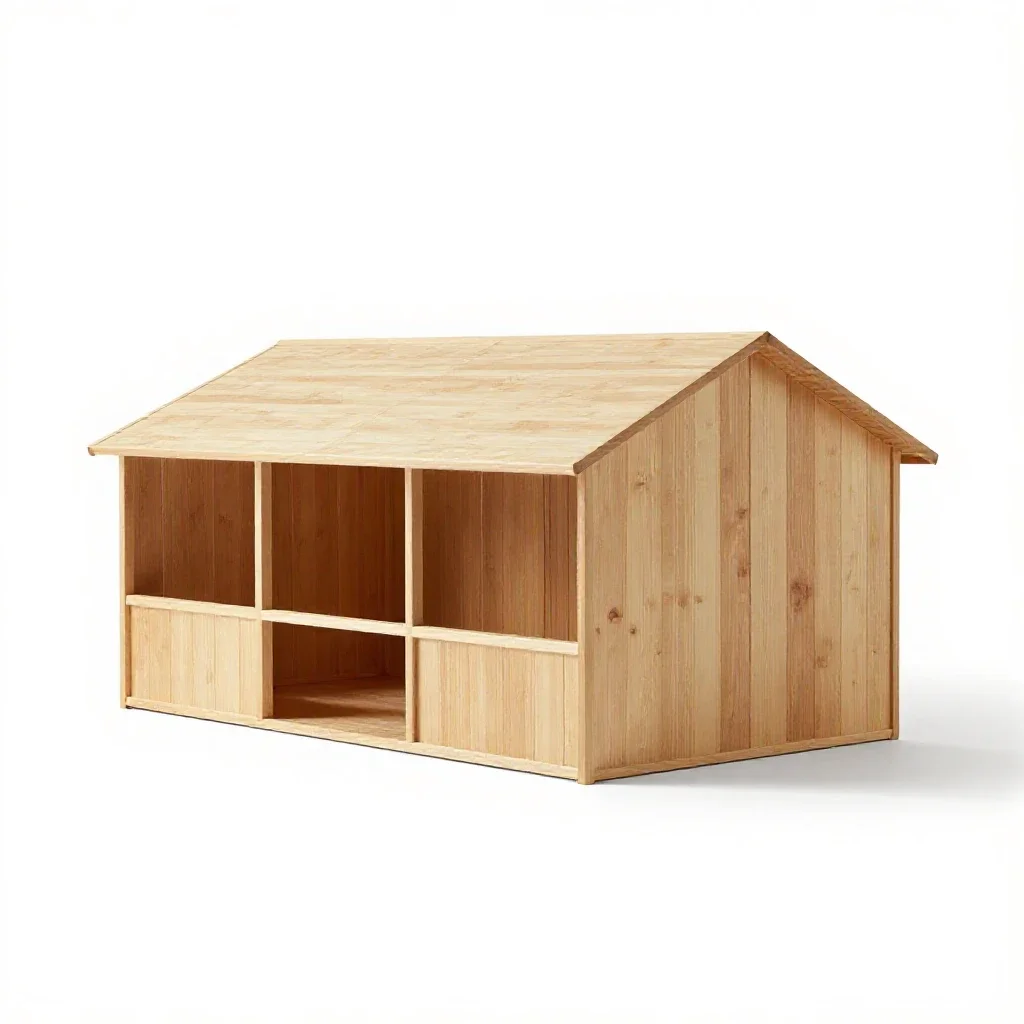 Field house isolated on a white background
