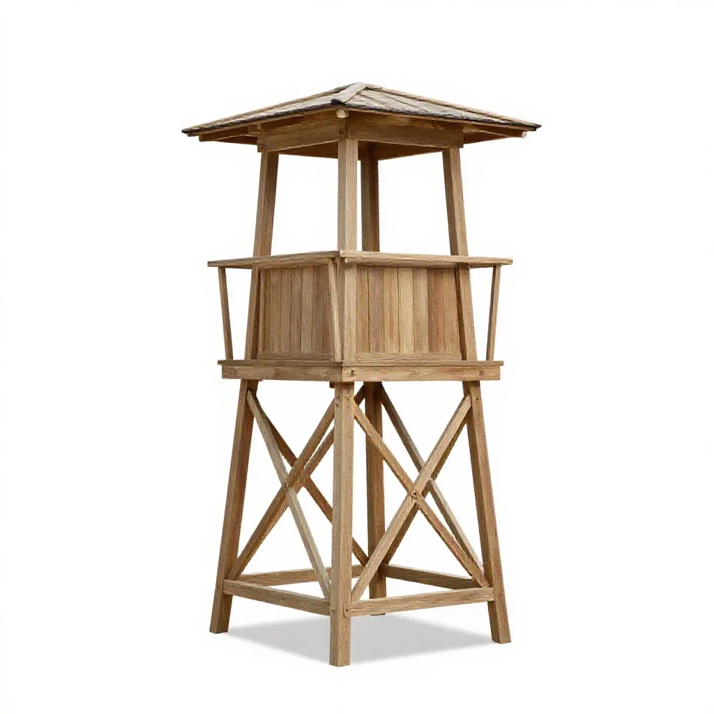 Fire tower isolated on a white background