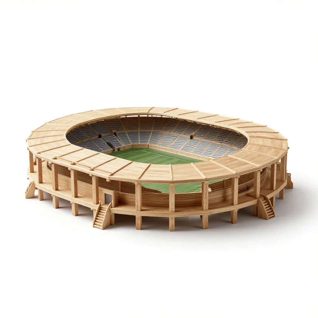 Football stadium isolated on a white background