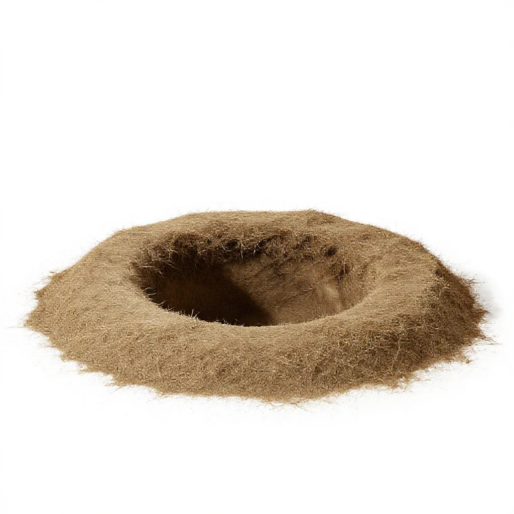 Foxhole isolated on a white background