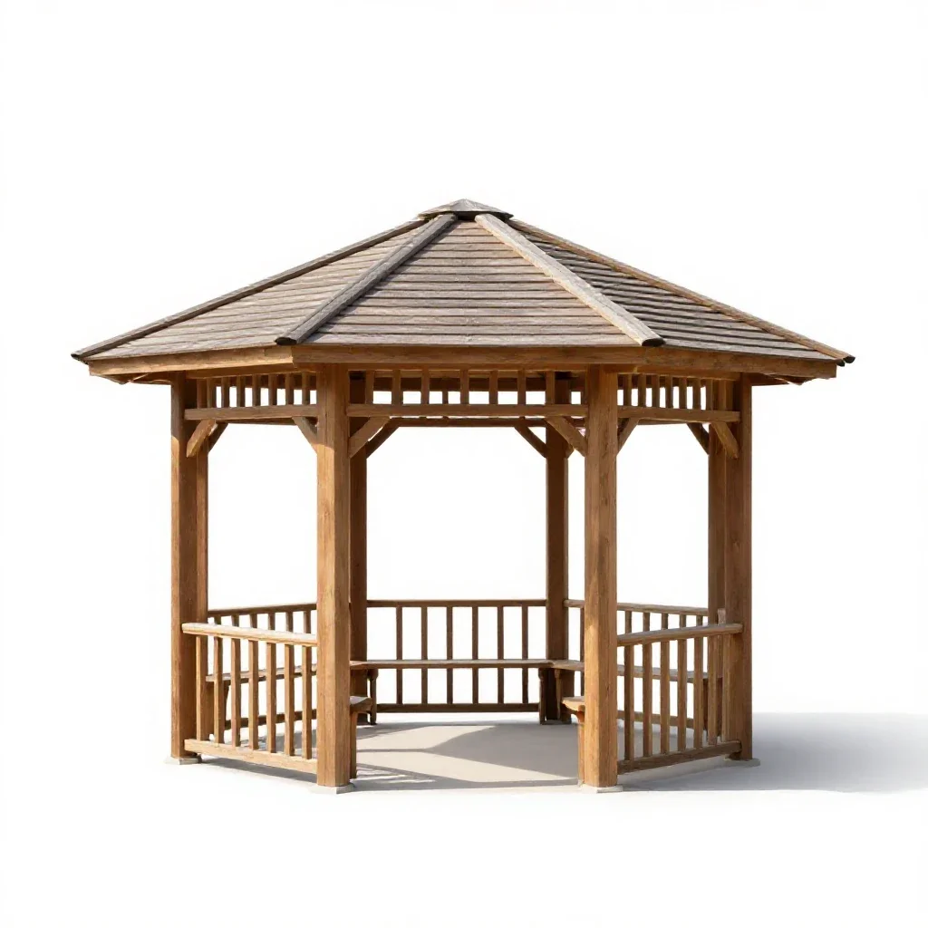 Gazebo isolated on a white background