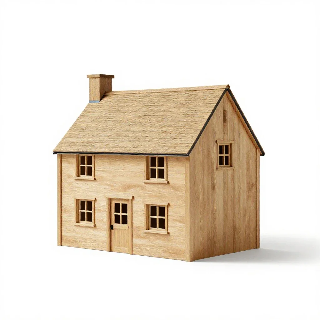Glebe house isolated on a white background