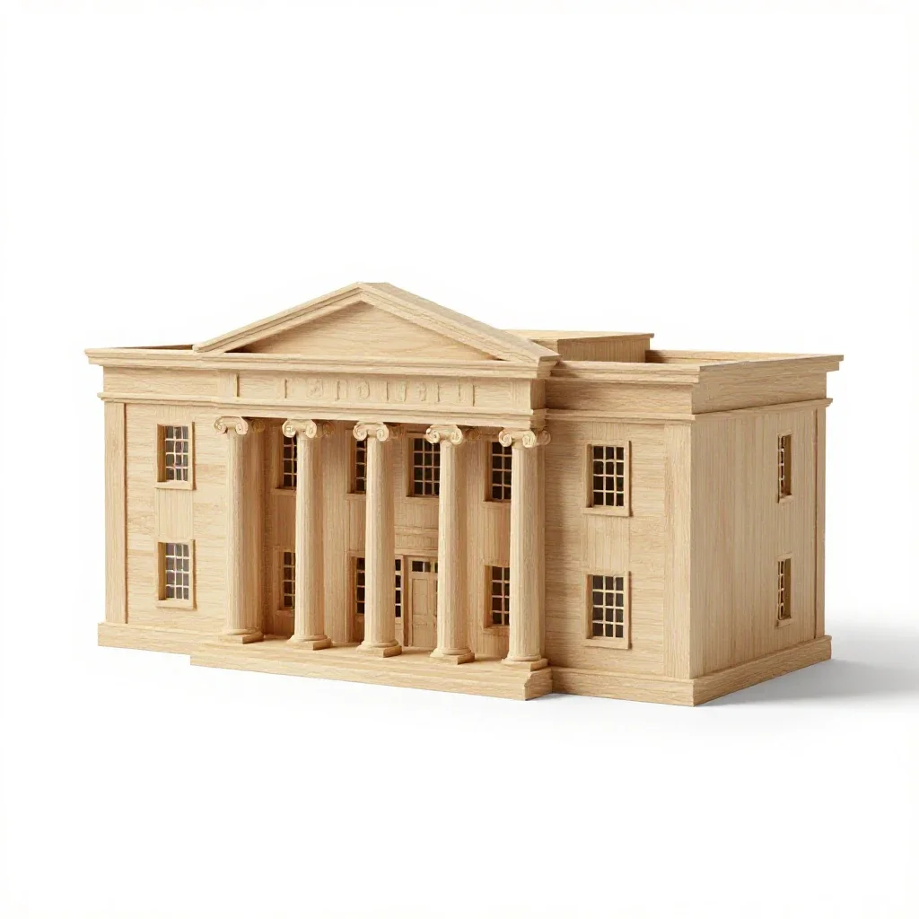 Government building isolated on a white background