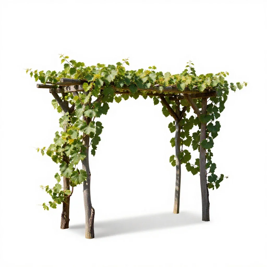 Grape arbor isolated on a white background