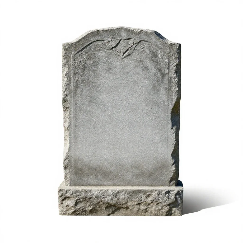 Gravestone isolated on a white background