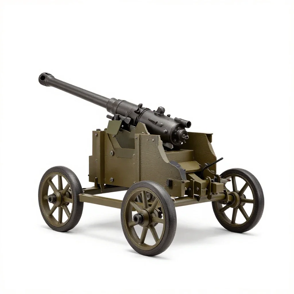 Gun carriage isolated on a white background
