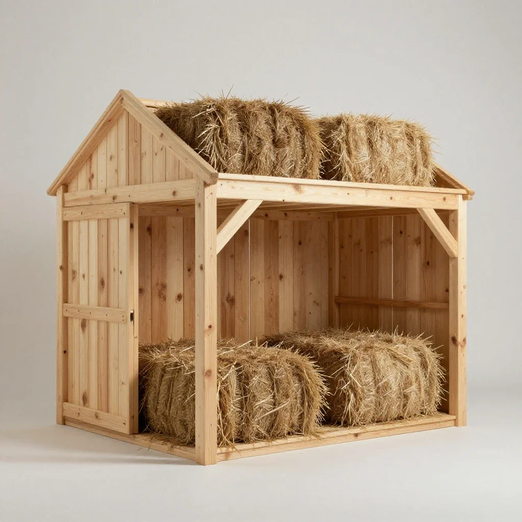 Hayloft isolated on a white background