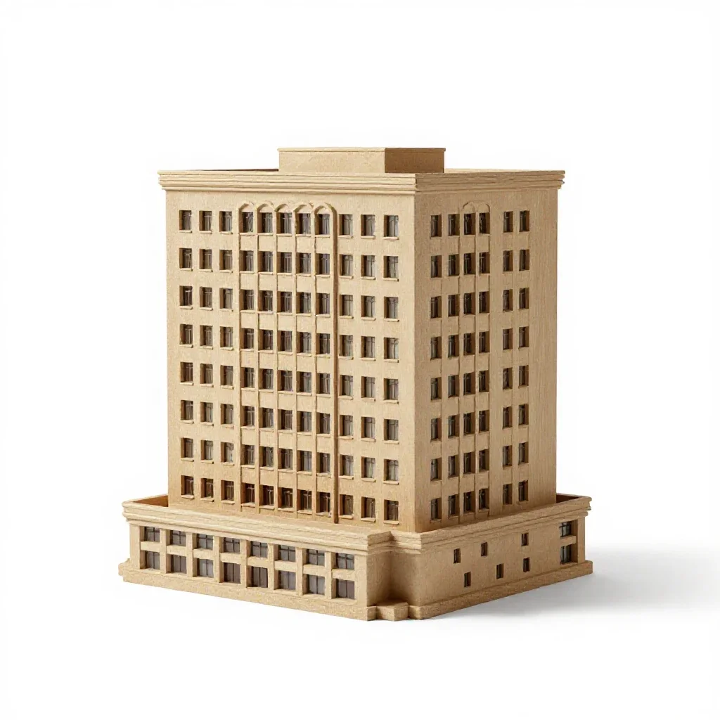 Hotel-casino isolated on a white background