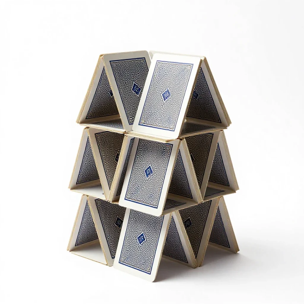 House of cards isolated on a white background