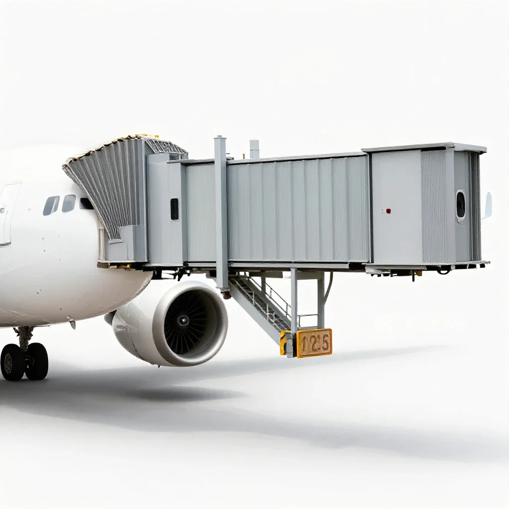 Jet bridge isolated on a white background