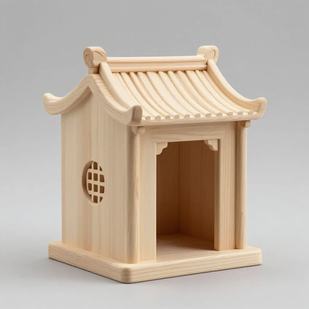 Joss house isolated on a white background